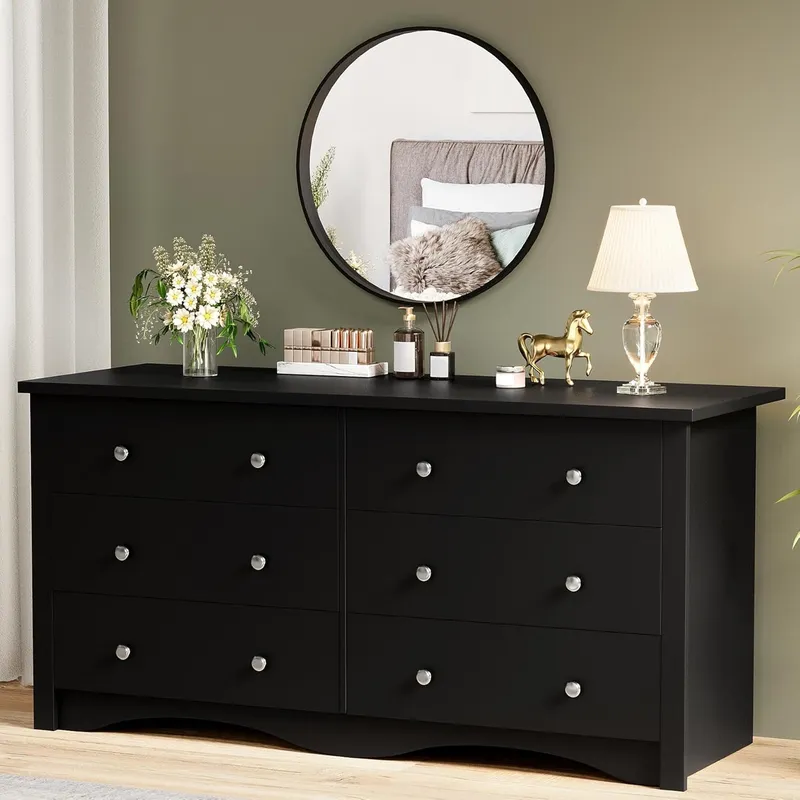 ESHOMY Black Dresser for Bedroom